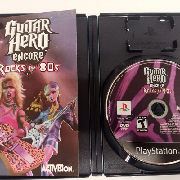 Ps2 Playstation 2 II Guitar Hero Controller Bundle 4 Games, Strap and Poster - Picture 12 of 15